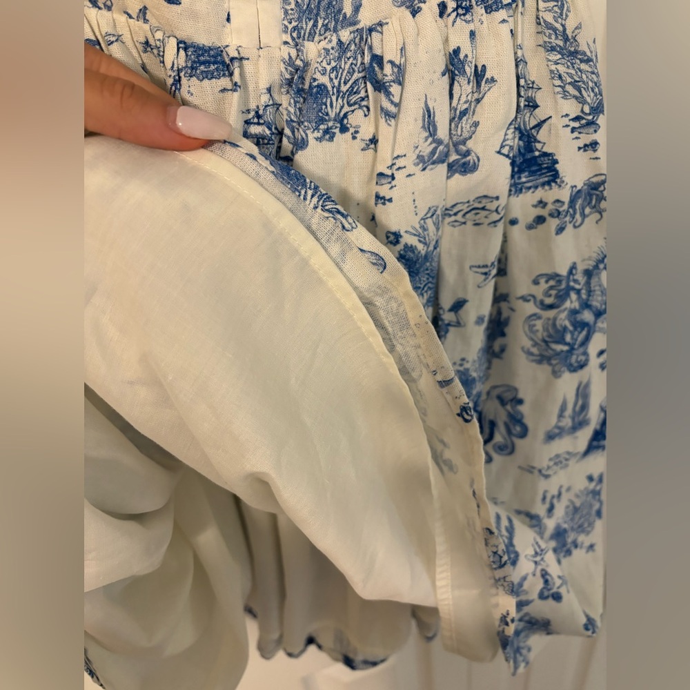 7 For All Mankind Marine Life Toile Dress NEVER WORN - Picture 11 of 14